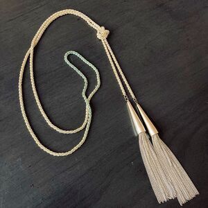 Kendra Scott Phara Long Gold Tassel Chain Necklace